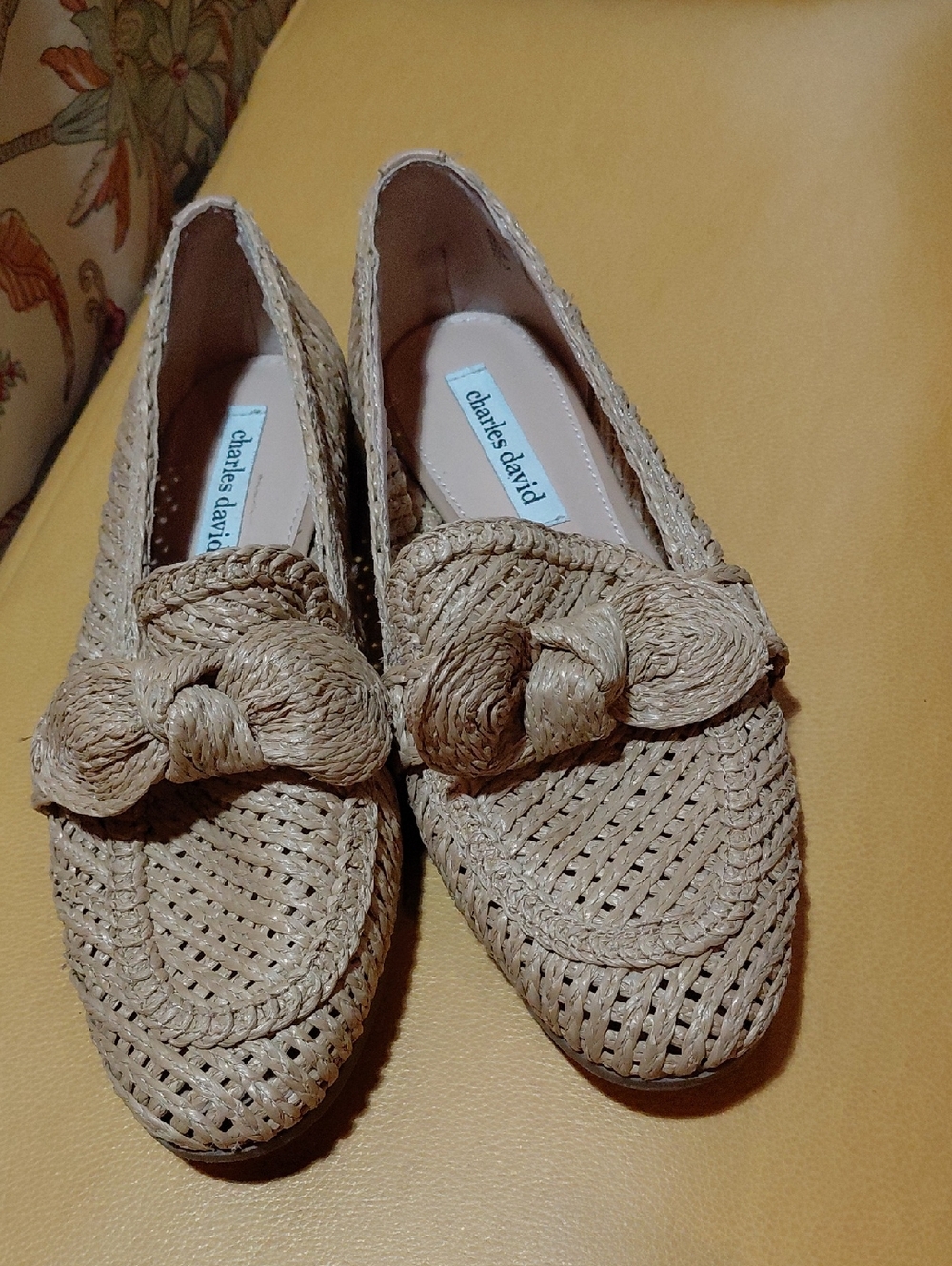 Charles David Braided Knot Slip-On Loafers in Tan